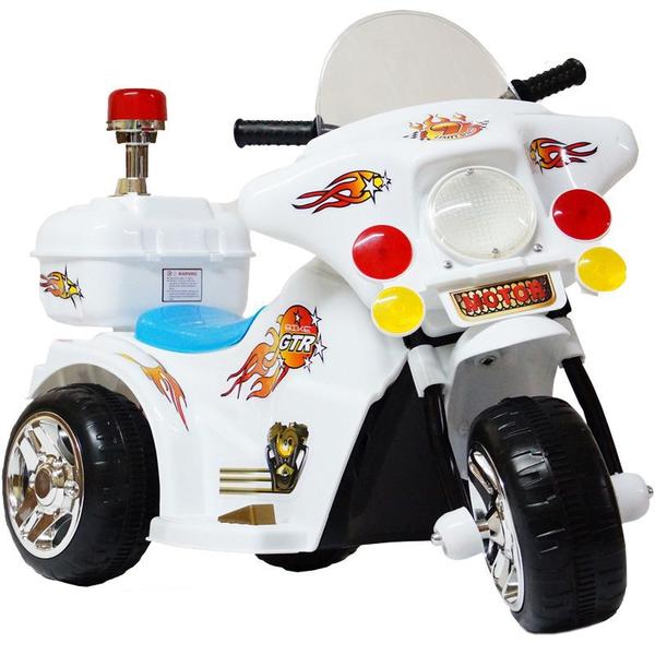 Imagem de Mini Moto Elétrica Triciclo Criança Infantil Bateria 6V Importway BW006 Polícia Luz Som Bivolt