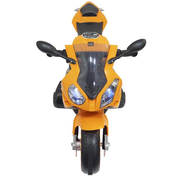 Imagem de Mini Moto Elétrica Triciclo Criança Infantil Bateria 6V Luz Som Brinqway Bw-127 Laranja Bivolt