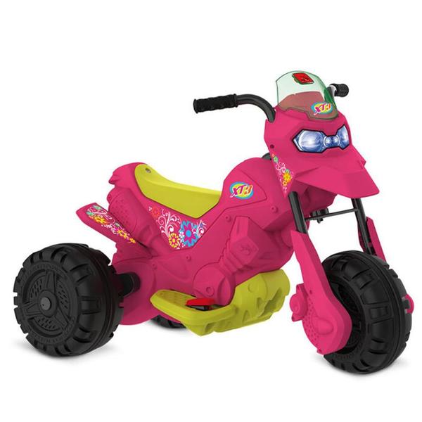 Imagem de Mini Moto Elétrica XT3 Pink Brinquedos Bandeirante 6V 2705 3+