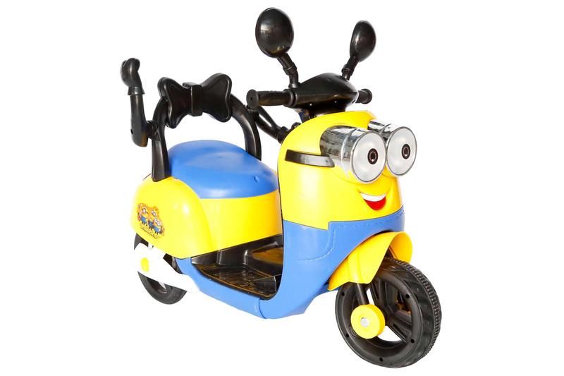 Imagem de Mini Moto Motocicleta Infantil Minions Som Luz Bateria 6v e Retrovisor Criança Brinquedo