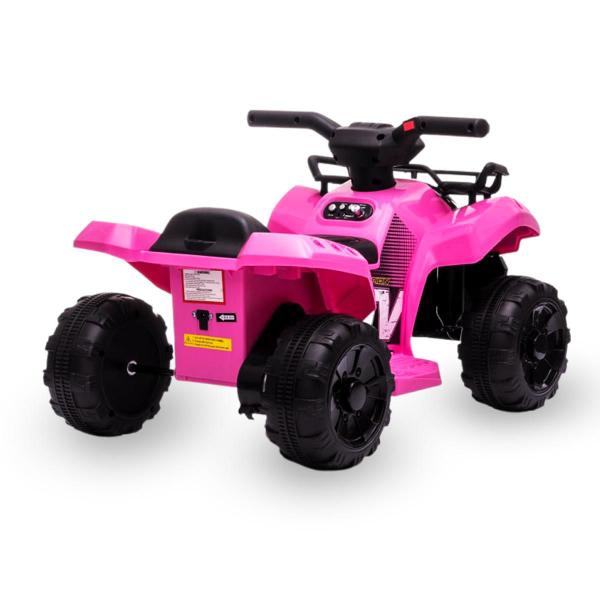 Imagem de Mini Moto Quadriciclo Elétrico Menina Menino Infantil 6v 4x4 Rosa