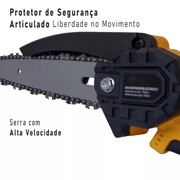 Imagem de mini moto serra bateria 6 polegadas 21V