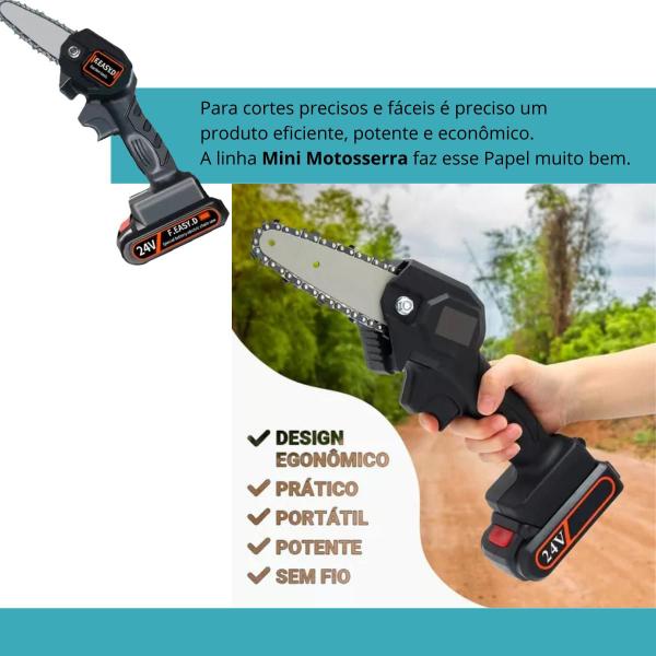 Imagem de Mini Moto Serra Eletrica Bivolt potência ideal para madeira