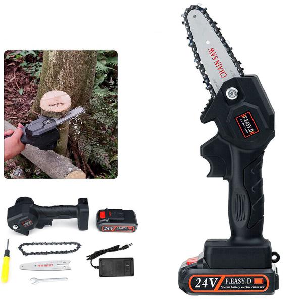 Mini Moto Serra Elétrica Com Bateria Recarregável Portátil Potente - GUIRO Imagem de Mini Moto Serra Elétrica Com Bateria Recarregável Portátil Potente