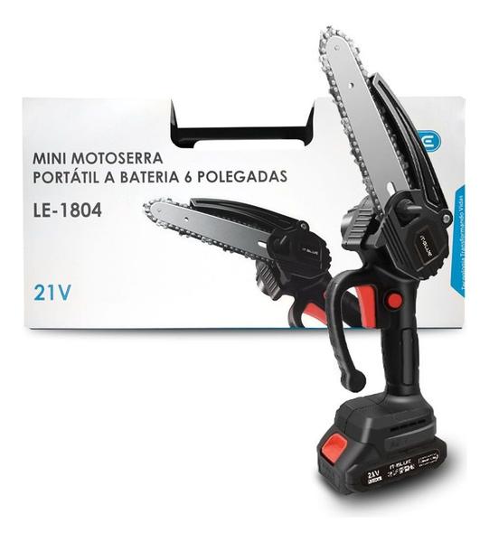 Imagem de Mini Motoserra Poda E Jardinagem 2 Baterias Bivolt 21v 6pol