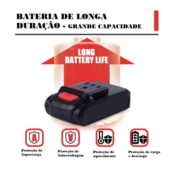 Imagem de Mini Motosserra Elétrica Recarregável 500w 24v 110v/220v