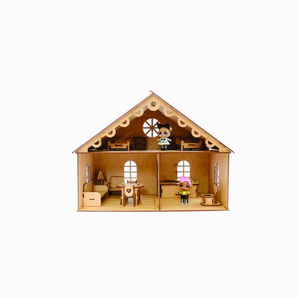 Imagem de Mini Móveis Para Boneca Lol Polly 20 Pc Mdf Natural- Darama