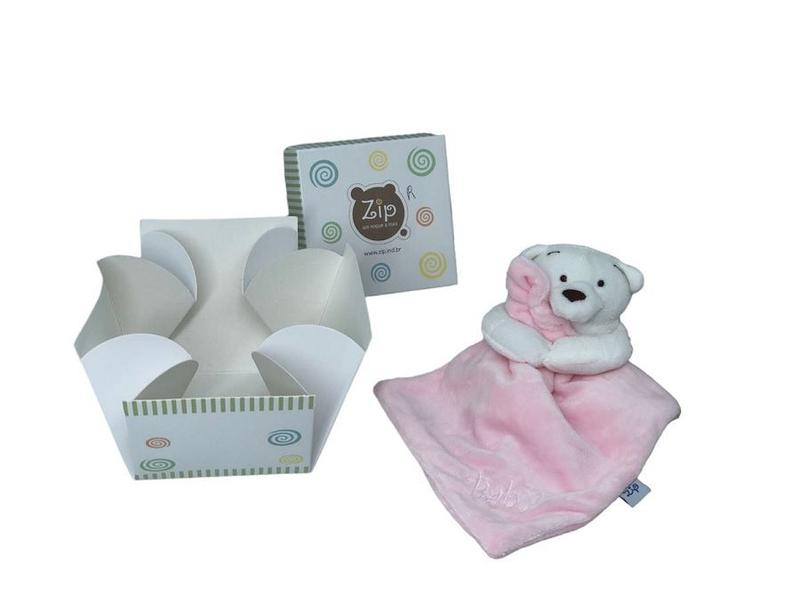 Imagem de Mini Naninha de Bebê Urso Rosa - Zip Toys