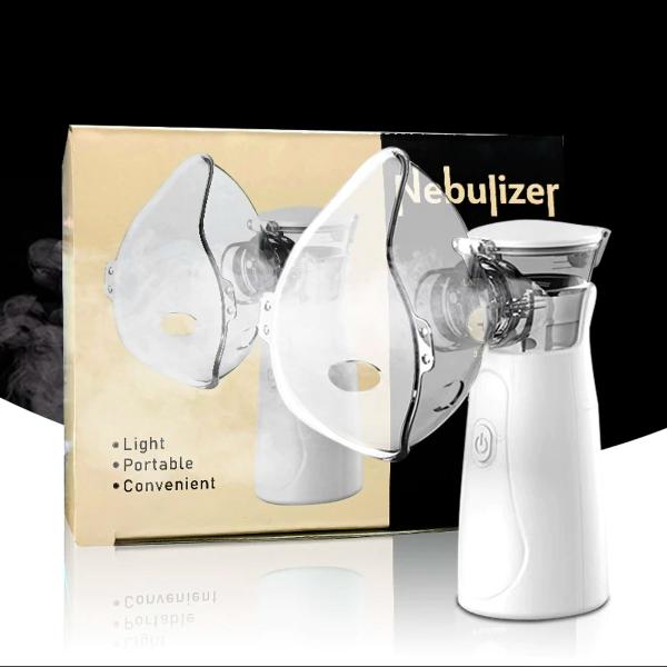 Mini Nebulizador Ultrassônico a Pilha Silencioso e Portátil - GUIRO Imagem de Mini Nebulizador Ultrassônico a Pilha Silencioso e Portátil