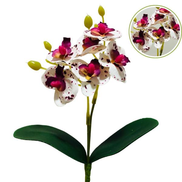 Imagem de Mini Orquidea  20cm Planta Artificial Flor  2 Ramos