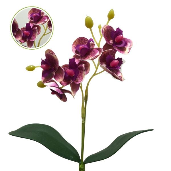 Imagem de Mini Orquidea  20cm Planta Artificial Flor  2 Ramos