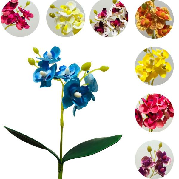 Mini Orquidea 20cm Planta Artificial Flor 2 Ramos - Vai de Tech Imagem de Mini Orquidea 20cm Planta Artificial Flor 2 Ramos