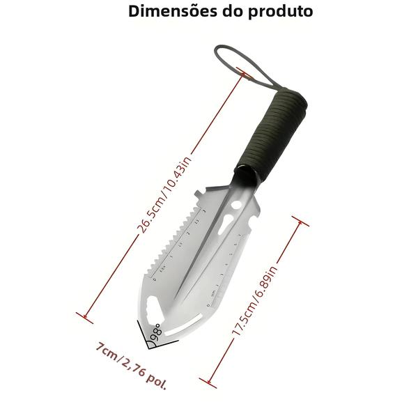 Mini Pá de Jardim Ergonômica - Aço Inoxidável, Multifuncional e Portátil Imagem de Mini Pá de Jardim Ergonômica - Aço Inoxidável, Multifuncional e Portátil