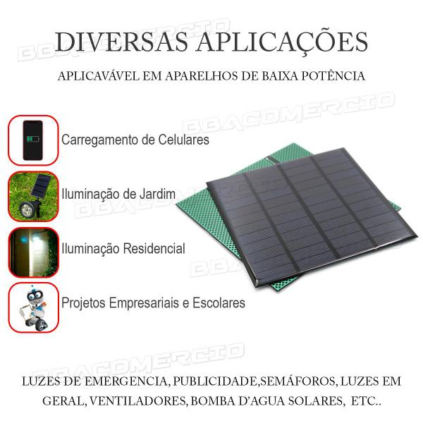 Imagem de Mini Painel Solar Placa de Energia Fotovoltaica 12v 3w 250ma