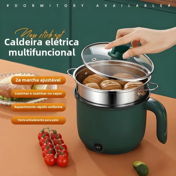 Imagem de Mini Panela de Arroz 1,5L Antiaderente - Multifuncional para Cozinha