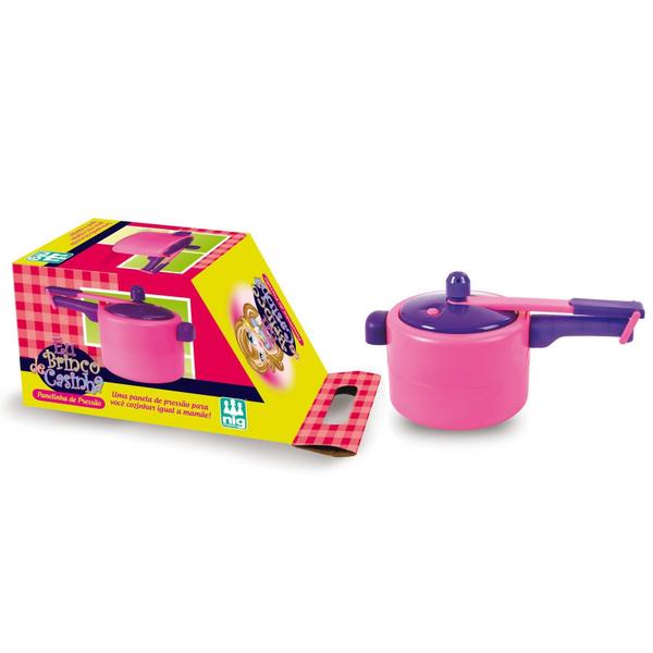 Imagem de Mini Panelinha De Pressao Infantil Rosa Nig Brinquedos 0607