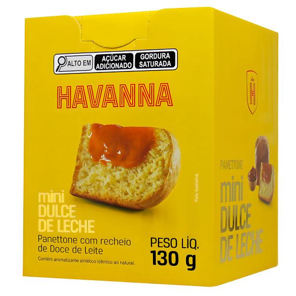Mini Panetone Havanna Recheado Doce Leite Dulce Leche 130g Imagem de Mini Panetone Havanna Recheado Doce Leite Dulce Leche 130g