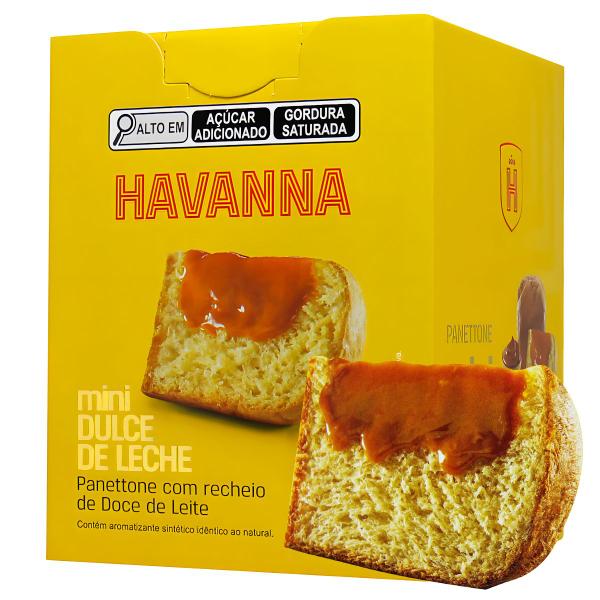 Mini Panetone Havanna Recheado Doce Leite Dulce Leche 130g Imagem de Mini Panetone Havanna Recheado Doce Leite Dulce Leche 130g