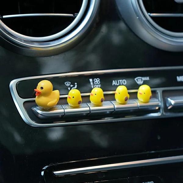 Imagem de Mini Patos Decorativos para Carro - 5 Peças para Espelho Retrovisor e Painel