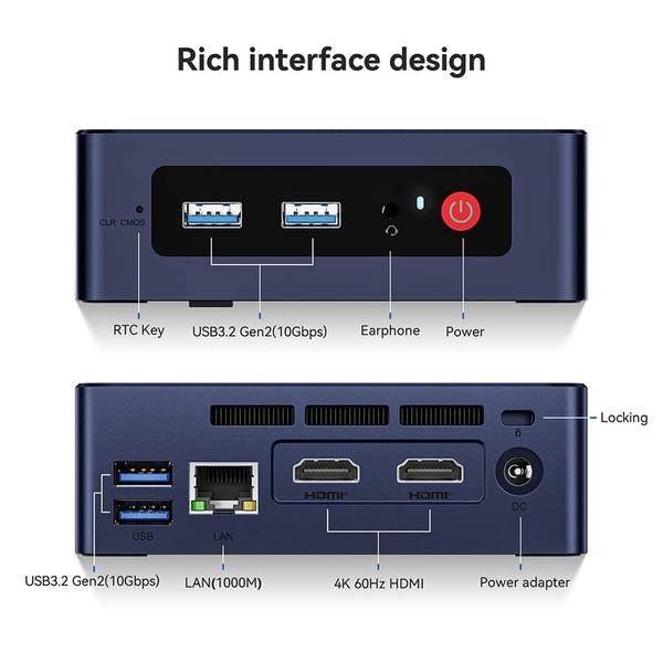 Imagem de Mini PC Beelink Mini S12 N100 16 GB de RAM 500 GB SSD 4K UHD HDMI