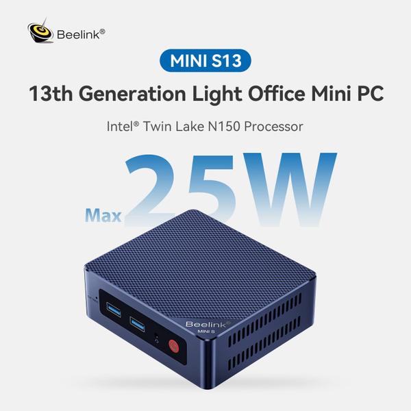 Imagem de Mini PC Beelink Mini S13 Intel Twin Lake N150 SSD de 16 GB/500 GB