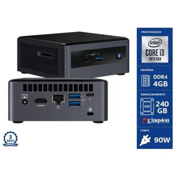 Imagem de Mini Pc Intel Core I3-10110U 4Gb Ddr4 Ssd 240 Wifi Linux