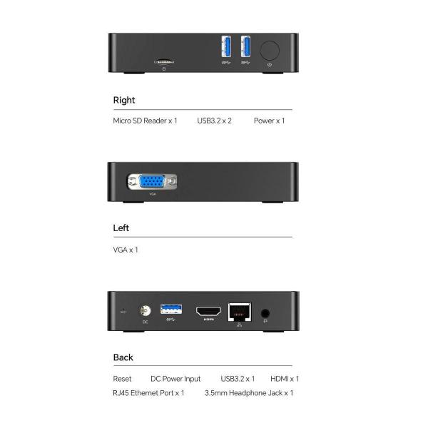 Imagem de Mini Pc M2 Air N4000 Pg 128Gb/6Gb Ram Win 11 Pro