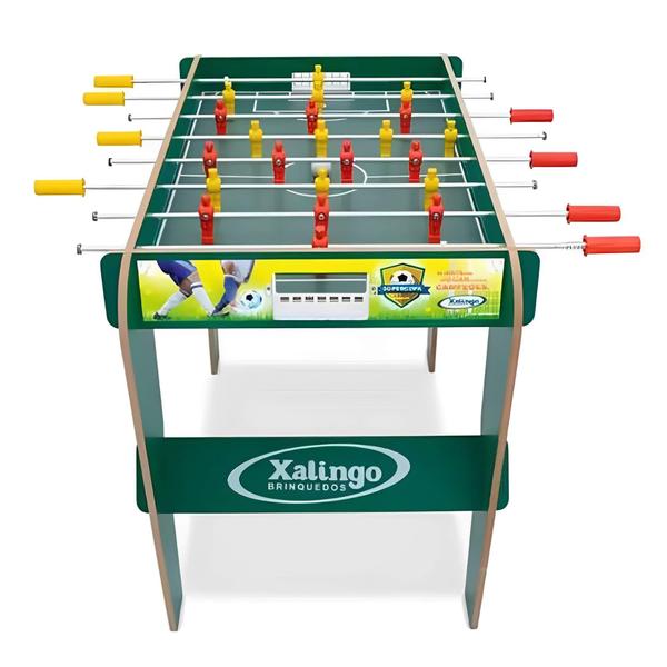 Mini Pebolim de Brinquedo Futebol Super Copa Com 2 Bolinhas Xalingo - 67354 Imagem de Mini Pebolim de Brinquedo Futebol Super Copa Com 2 Bolinhas Xalingo - 67354