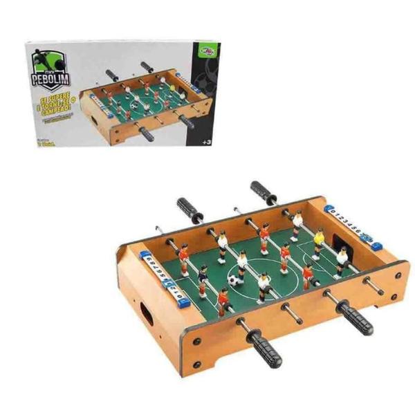 Imagem de Mini Pebolim Totó Futebol de Mesa Compacto de Brinquedo Mesa em MDF 52x30x7cm