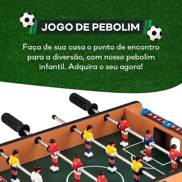 Imagem de Mini Pebolim Totó Futebol de Mesa Pé Alto Com Placar e Bolas