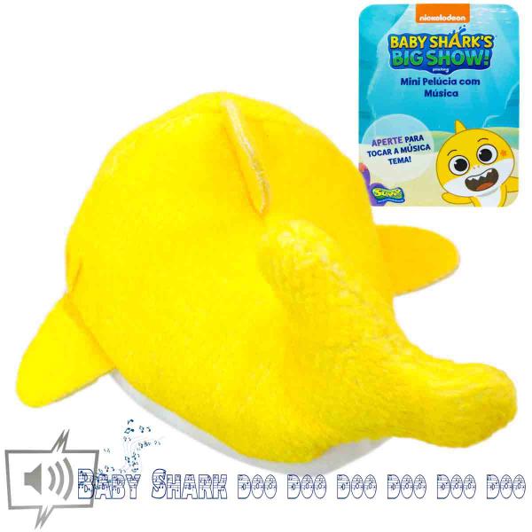 Imagem de Mini Pelúcia Musical Baby Shark Bebê Tubarão - Big Show - Sunny 2365