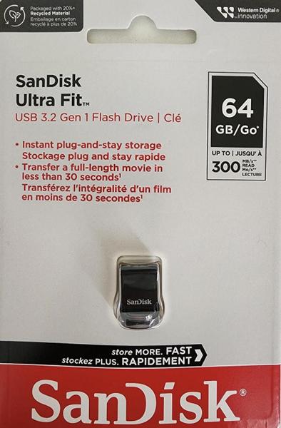 Imagem de Mini Pen Drive 64gb Ultra Fit Z430 USB 3.2 Sandisk (**CF**)