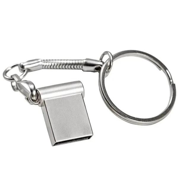 Imagem de Mini Pen Drive USB 64GB de Metal - Alta Velocidade - Preto e Prata