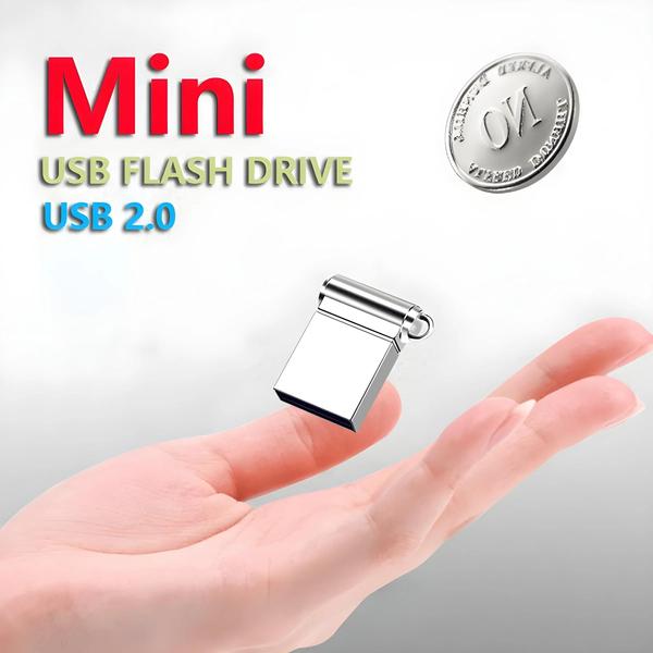 Imagem de Mini Pendrive De Metal À Prova D'água 64GB 128GB 32GB 16GB 8GB 4GB USB Flash Drive Presentes