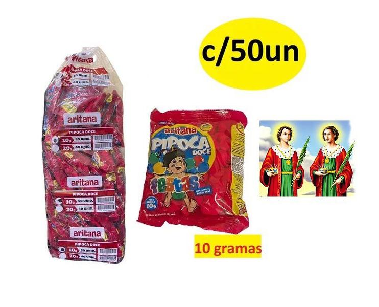 Imagem de Mini Pipoca Doce c/ 50 unidades de 10gr Cosme Damião