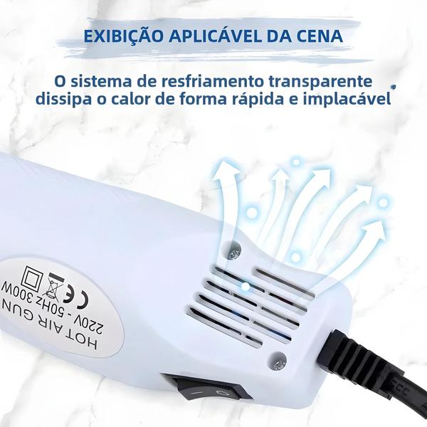 Imagem de Mini Pistola De Ar Quente Elétrica 220v, Soprador De Solda, Secador Para Tubulação Retrátil,