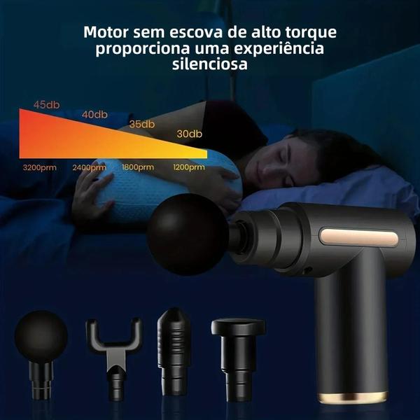 Imagem de Mini Pistola de Massagem Muscular USB - Relaxamento para Pescoço e Ombros