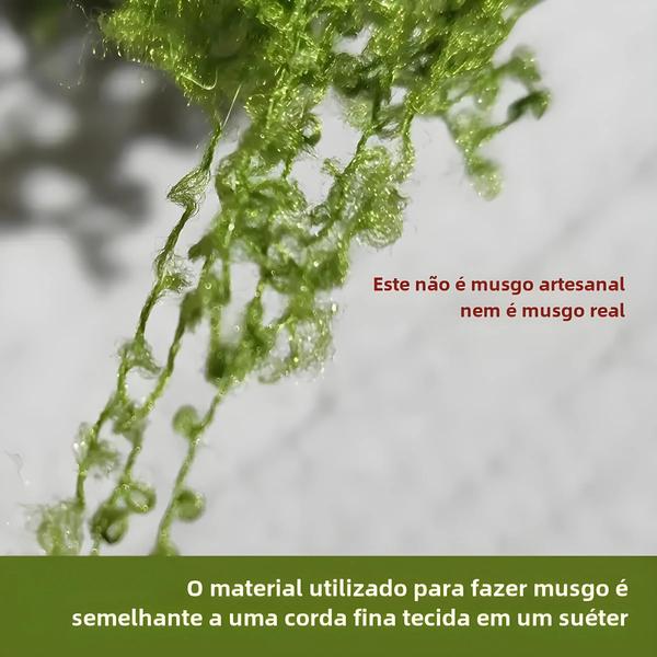 Imagem de Mini Plantas Artificiais Verdes (20g) - Musgo de Poliéster para Decoração de Casa e Jardim