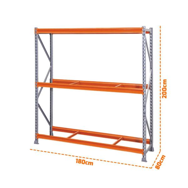 Imagem de Mini Porta Pallet Mpp3ncpi Inicial 180x80x200cm Estante Para Armazenagem Com Plano 500kg Sa Gôndolas