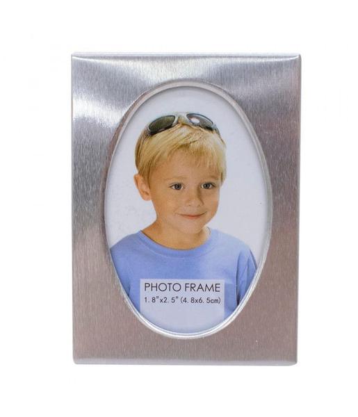 Mini Porta Retrato Oval Alumínio 1 foto 4.8x6.5cm - Taimes Imagem de Mini Porta Retrato Oval Alumínio 1 foto 4.8x6.5cm