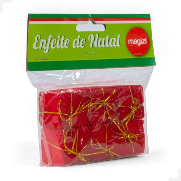 Mini Presentes Natalinos Veludo Vermelho c/ 6 Peças - Plug LAr Imagem de Mini Presentes Natalinos Veludo Vermelho c/ 6 Peças