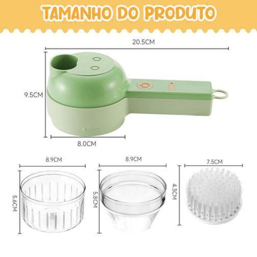 Imagem de Mini Processador Alimentos Elétrico Manual Recarregável Usb