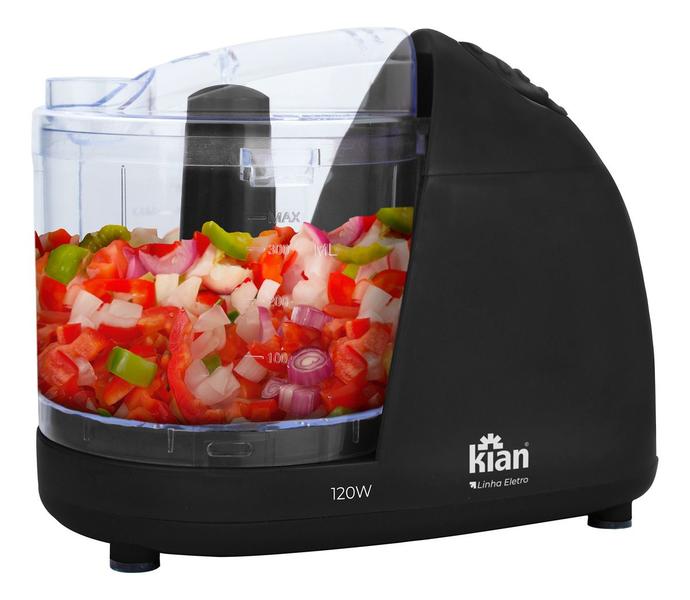 Imagem de Mini Processador Alimentos Lâminas Inox Kian 220W Preto