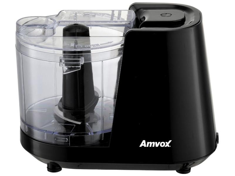 Mini Processador de Alimentos Amvox 100W Preto - APR1001 3 Funções Mini Processador de Alimentos Amvox 100W Preto - APR1001 3 Funções