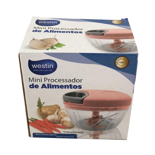 Imagem de Mini Processador de Alimentos com Dispenser Rosa - Westin