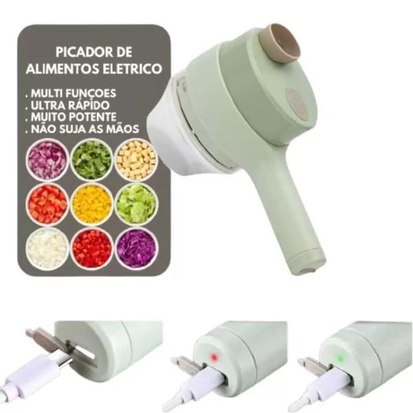 Imagem de Mini processador de alimentos elétrico 2 em 1 recarregável triturador e picador multifuncional