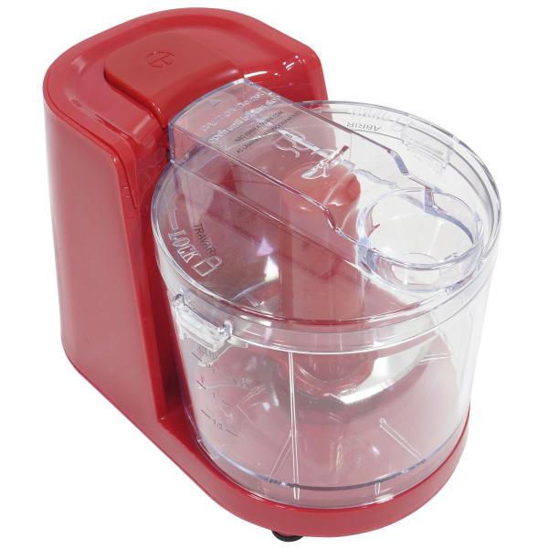 Imagem de Mini Processador de Alimentos Elétrico 350ml 2 Lâminas Vermelho Amvox Apr 1001 Red