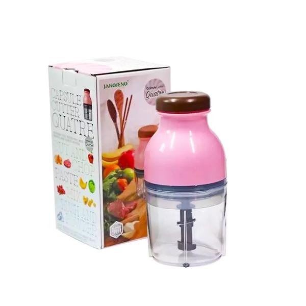 Imagem de Mini Processador de Alimentos Elétrico 600ml Cortador Triturador Legumes Frutas Verde ou Rosa