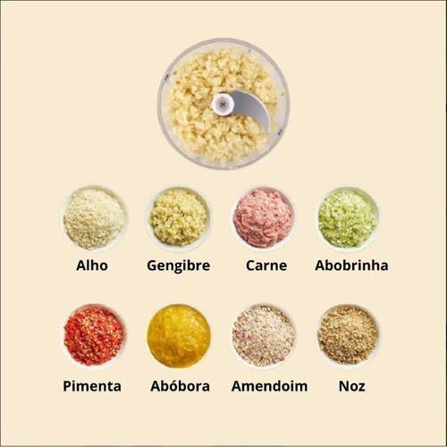 Imagem de Mini Processador de Alimentos Elétrico - Cozinha Prática e Rápida