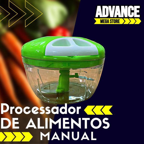 Imagem de Mini processador de alimentos manual com 3 lâminas 123útil